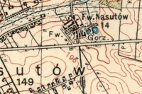 Cmentarz z I wojny w Nasutowie zaznaczony na mapach-WIG