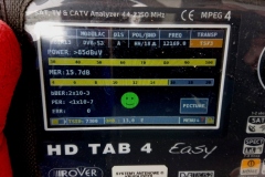 Parametry sygnału z Hot Bird 12169 H TS 73 na mierniku ROVER