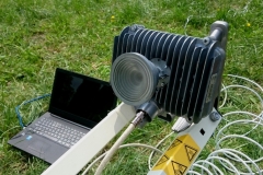 Widok promiennika przy antenie SkyDSL