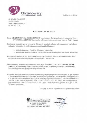 Referencje - Chrzanowscy Development