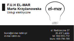 FIRMA ELEKTRYCZNA - WYKONAWSTWO POMIARY - ELMAR - LUBLIN