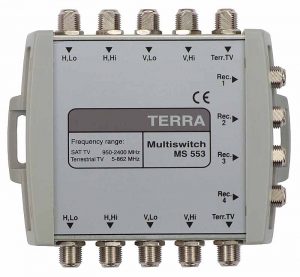 Multiswitch MS-553 Terra 5-wejściowy 4-wyjściowy przelotowy