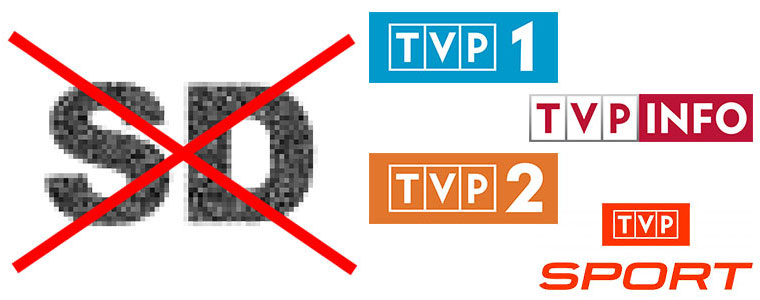 TVP1, TVP2 i TVP Sport w SD wyłączone z 13°E