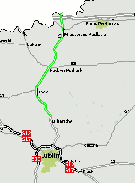 Ruszają prace nad koncepcją dla S19 na północ od Lubartowa