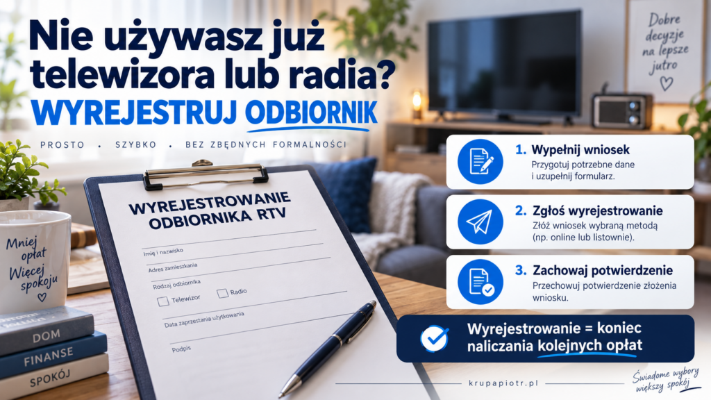 Wyrejestrowanie odbiornika RTV – najważniejsze informacje