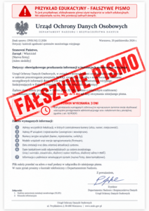 fałszywe pismo
