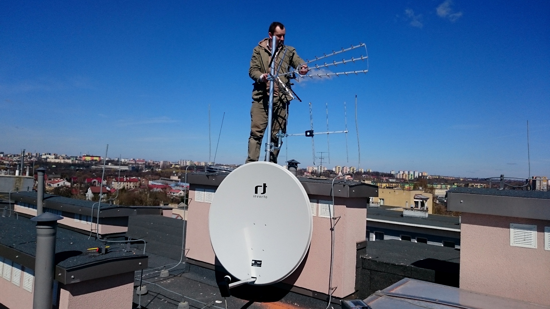 Montaż i ustawianie anten - instalacja zbiorcza Lublin