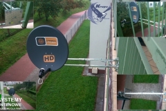 Antena sat na długim wysięgniku