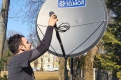 Antena satelitarna 120 cm ustawiona na HB 13-E