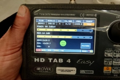 Parametry sygnału z Hot Bird na konwerterze Unicable I i antenie Corab 800
