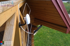Antena Signal na balkonie drewnianego domku - Wola Niemiecka