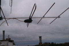 Antena mux8 na maszcie w polaryzacji poziomej