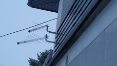 Dwie anteny DVB-T2 na balkonie